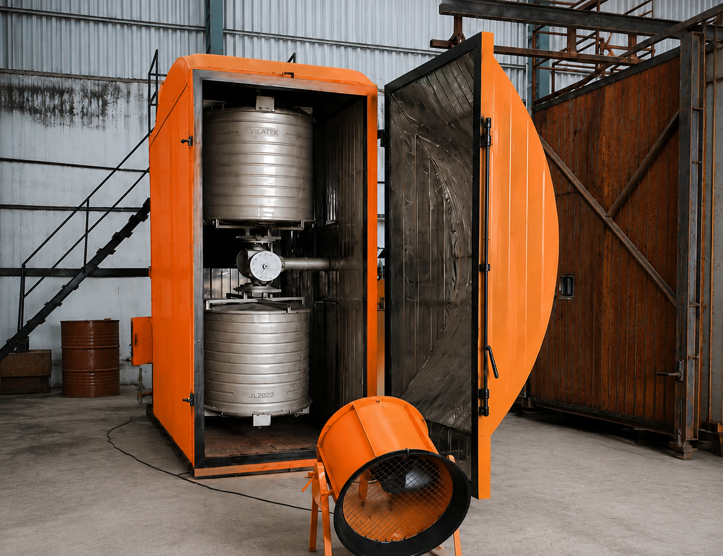 Single Arm Bi Axial Rotational Rotomoulding Machine
